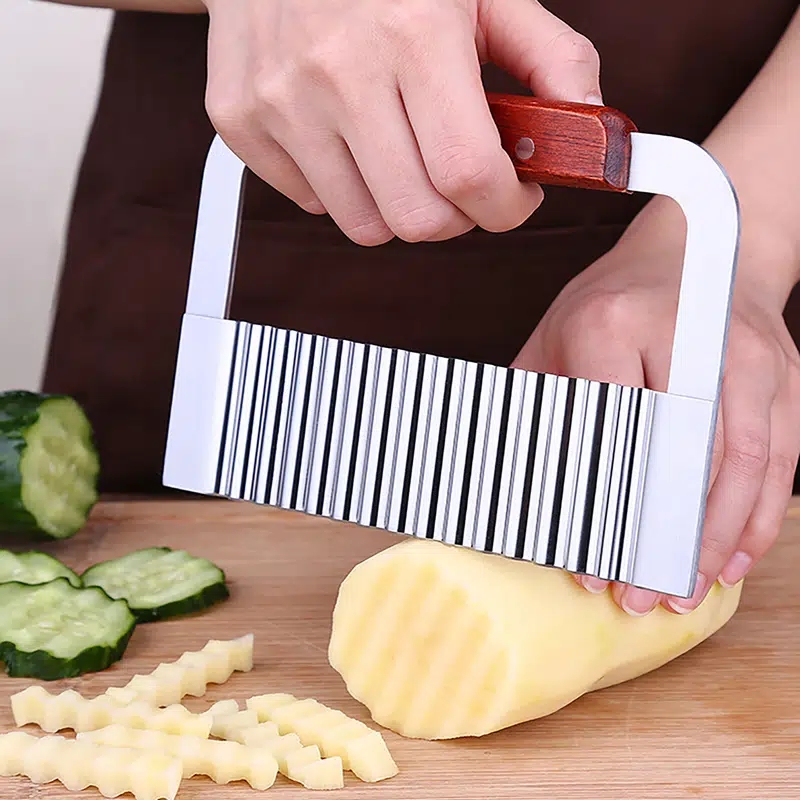 Stainless Steel Potato Chip Slicer Potato Checkered Waffle - Temu