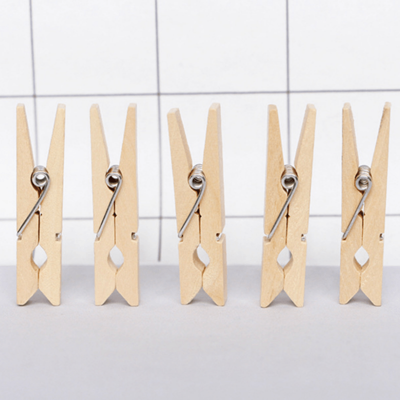 Mini Natural Wooden Clips Photo Clips Clothespin Diy Wedding - Temu