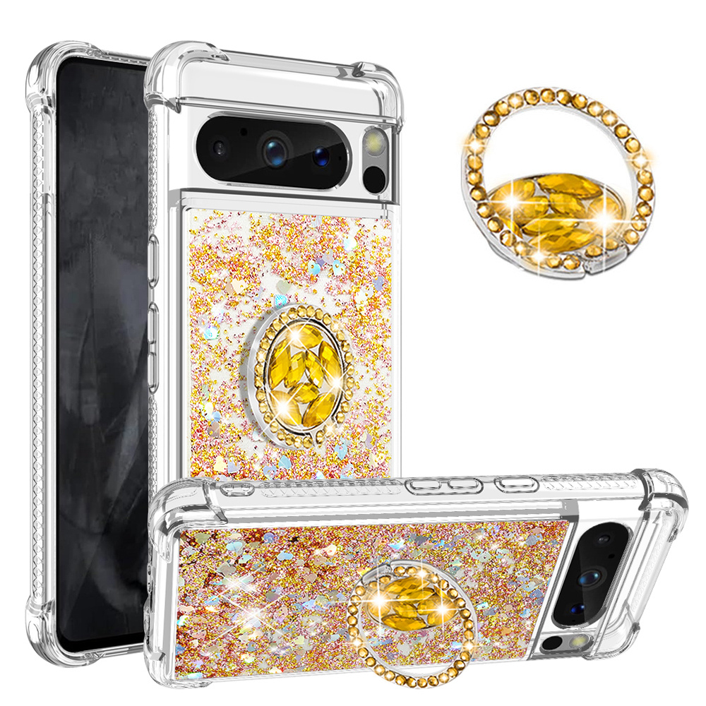 For Samsung Galaxy Note 20 Ultra Glitter Phone Case, Ring Kickstand Girls  Women Diamond Sparkly Case for Cover for Galaxy Note 20 Ultra 5G - Rose  Gold 