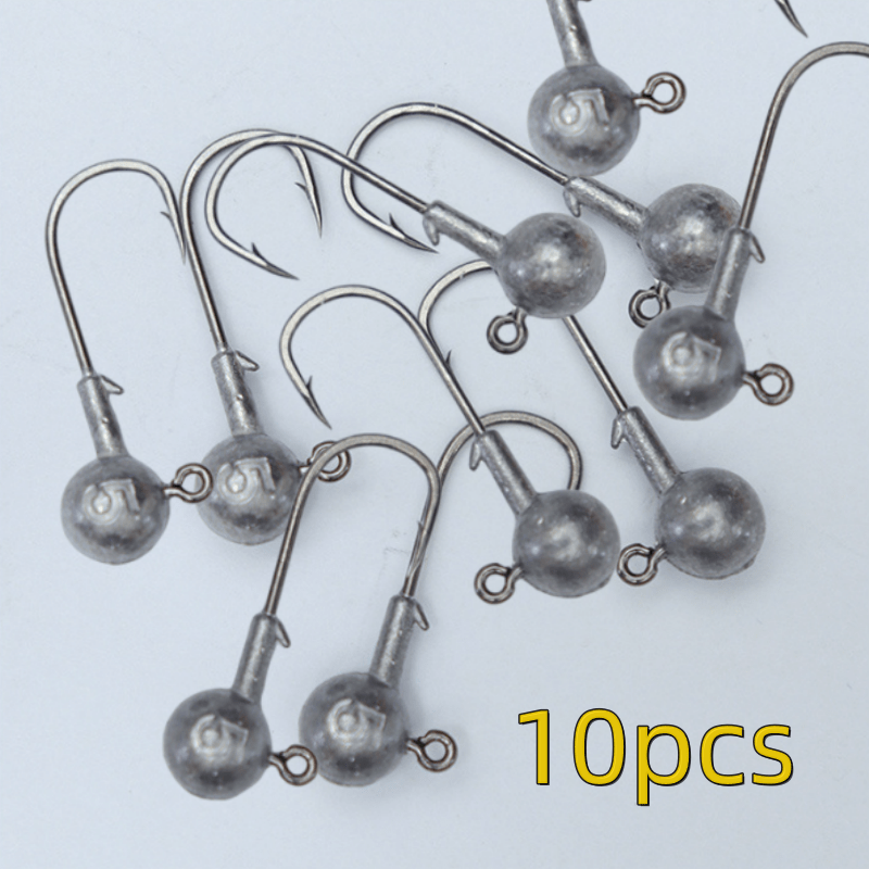 10pcs Loose Fish Hook, Crooked Mouth, Barbed Fish Hook, Sea Bass * Fish  Hook, String Hook, Anchor Fish, Long Handle Hook