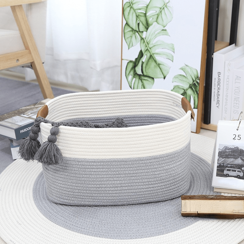 Straw Baskets With Handles Modern Home Storage Baskets Entry Way