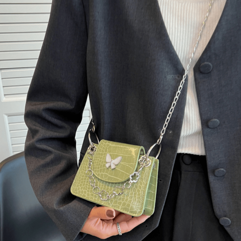 Mini Women's Square Bags Trend Chain Lipstick Box PU Leather Small Shoulder Bag  Designer Crossbody Bags