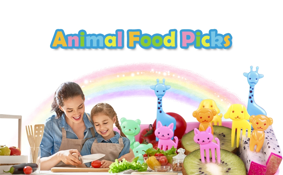 120PCS Animal Food Picks for Kids Vicuna R Toddler Food Picks BPA-Free Fun  Kid