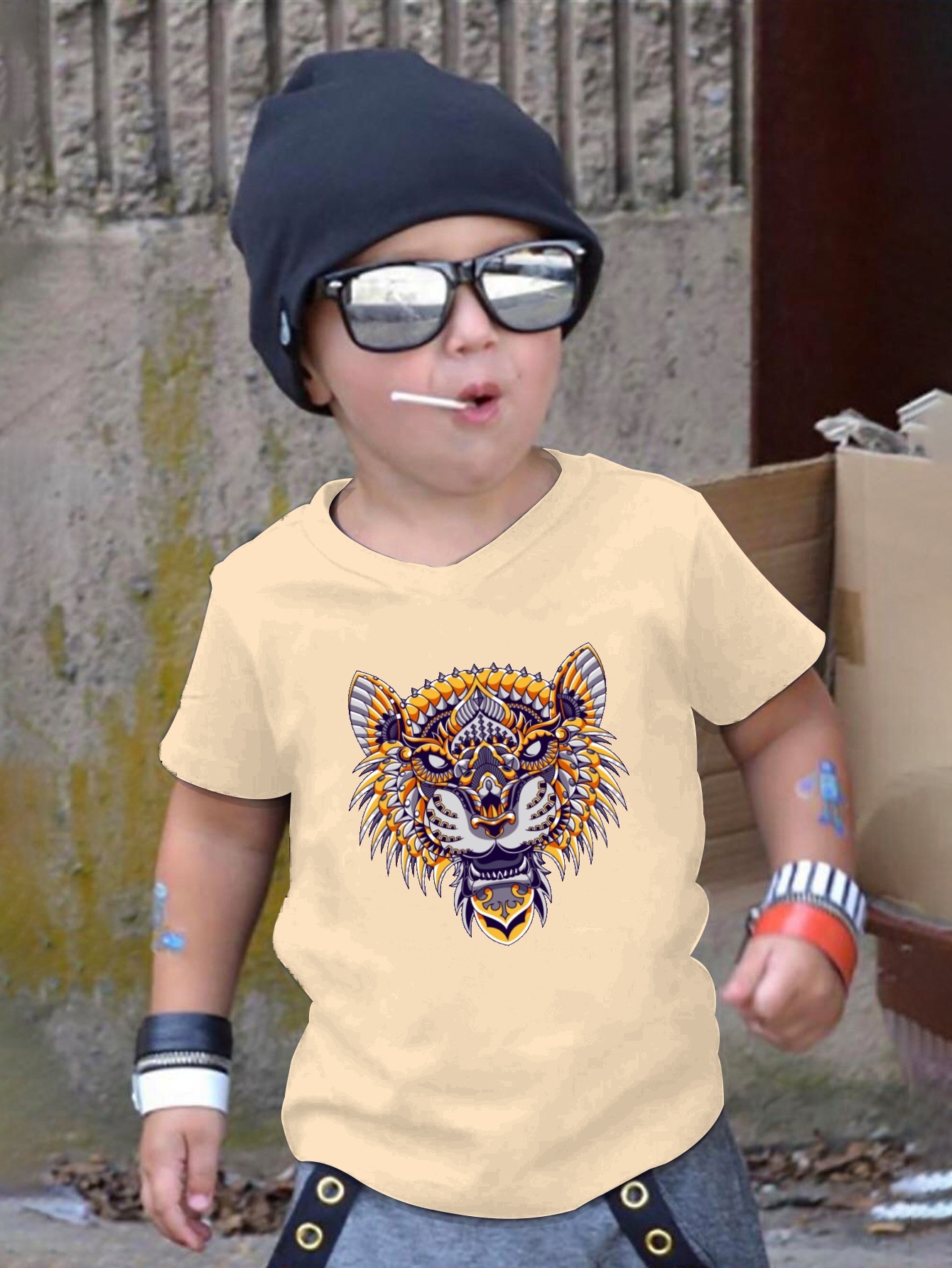 Tiger Print T Shirt 