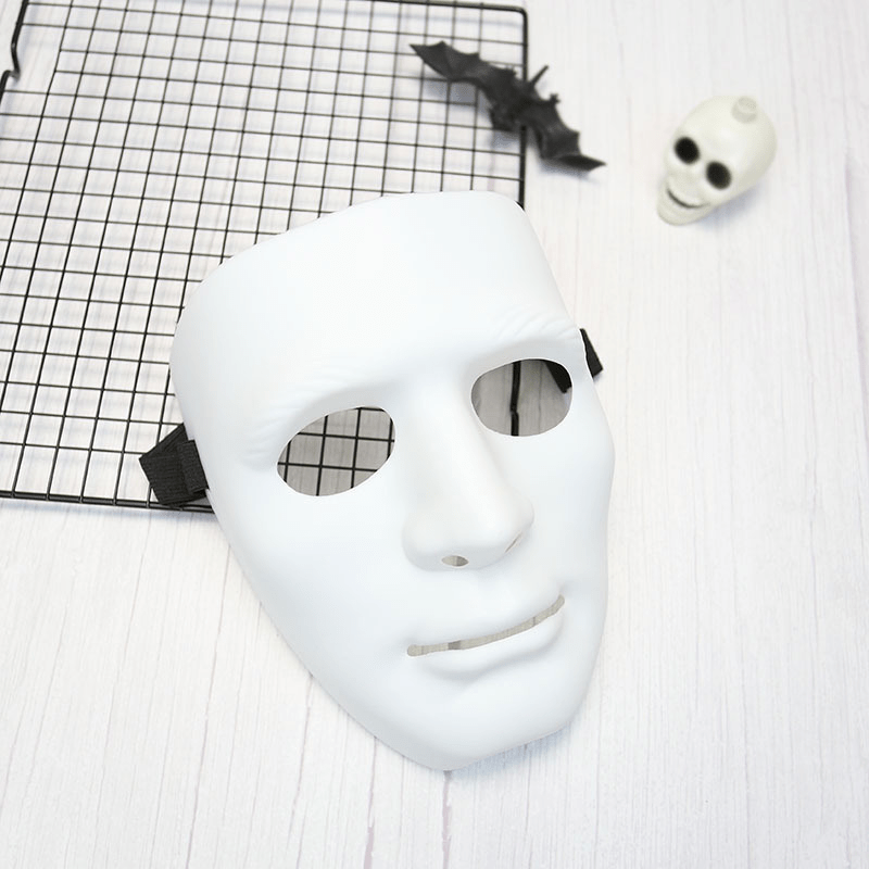 1pc White Blank Face Mask, Suitable For Parties, Dancing, Performances And  Stages