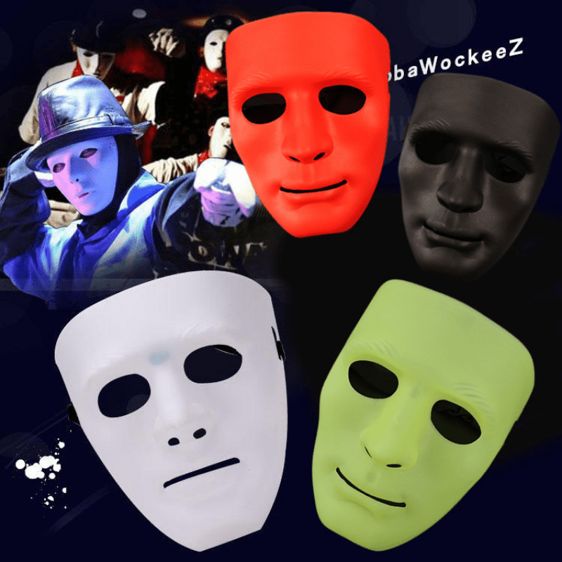 1pc White Blank Face Mask, Suitable For Parties, Dancing, Performances And  Stages