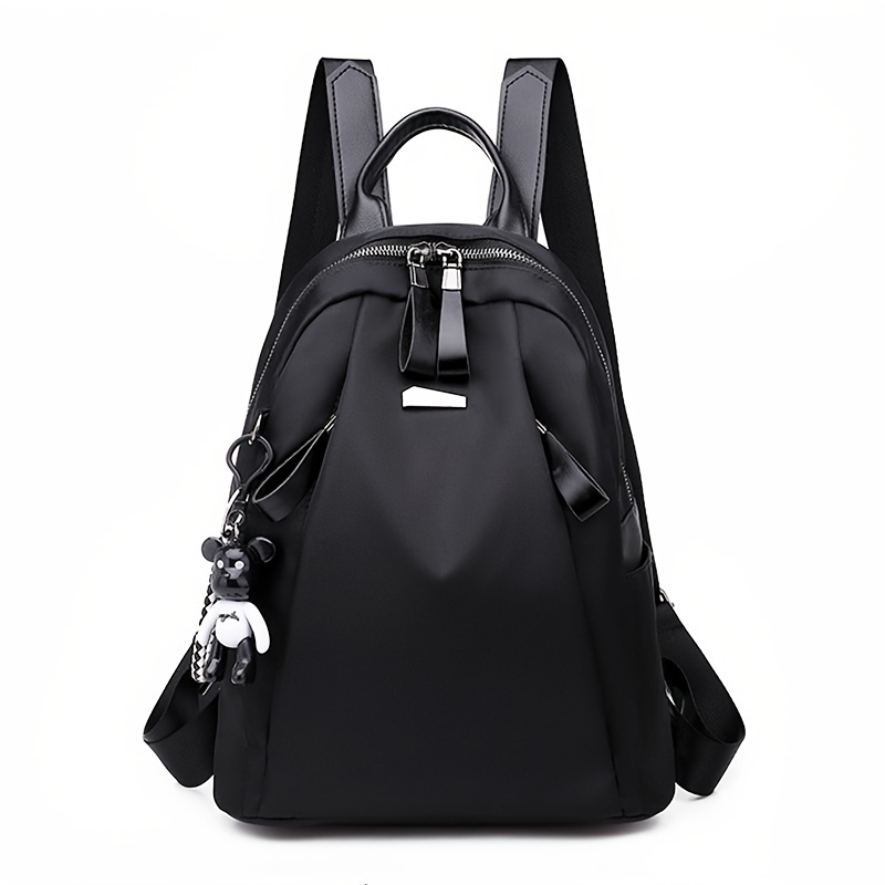 Black Men's Fashion Backpack Large Capacity Waterproof Backpack Pu Bag For  Men And Women's Daily Commuting, Leisure, And Outing