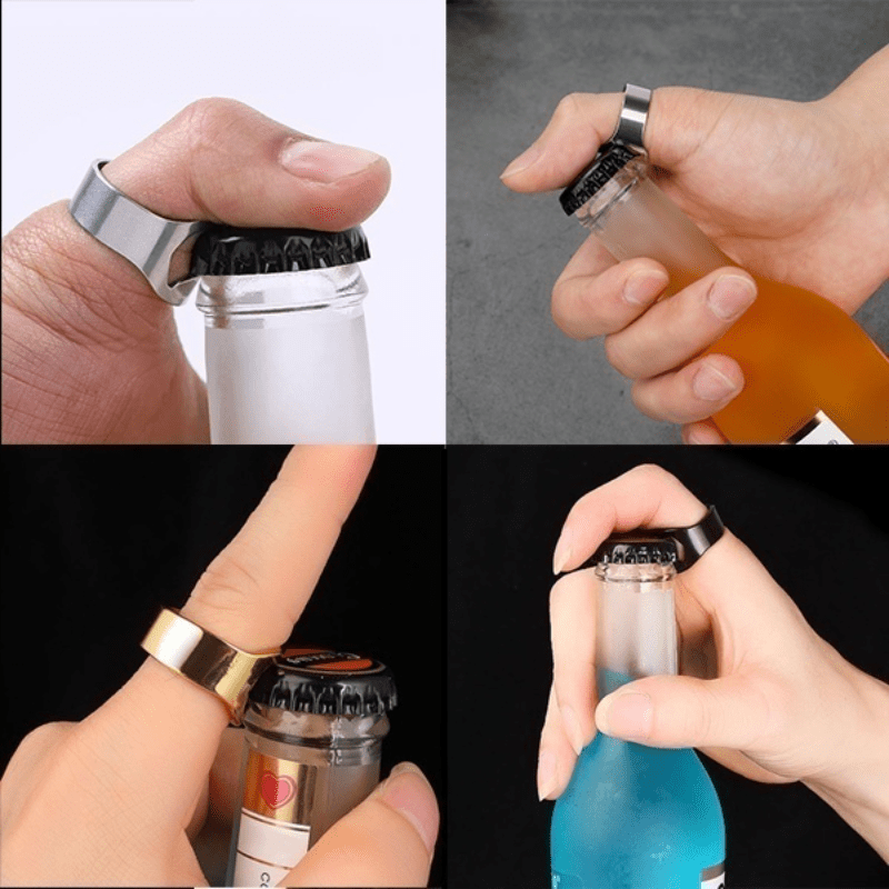 4pcs Stainless Steel Ring Shape Bottle Opener
