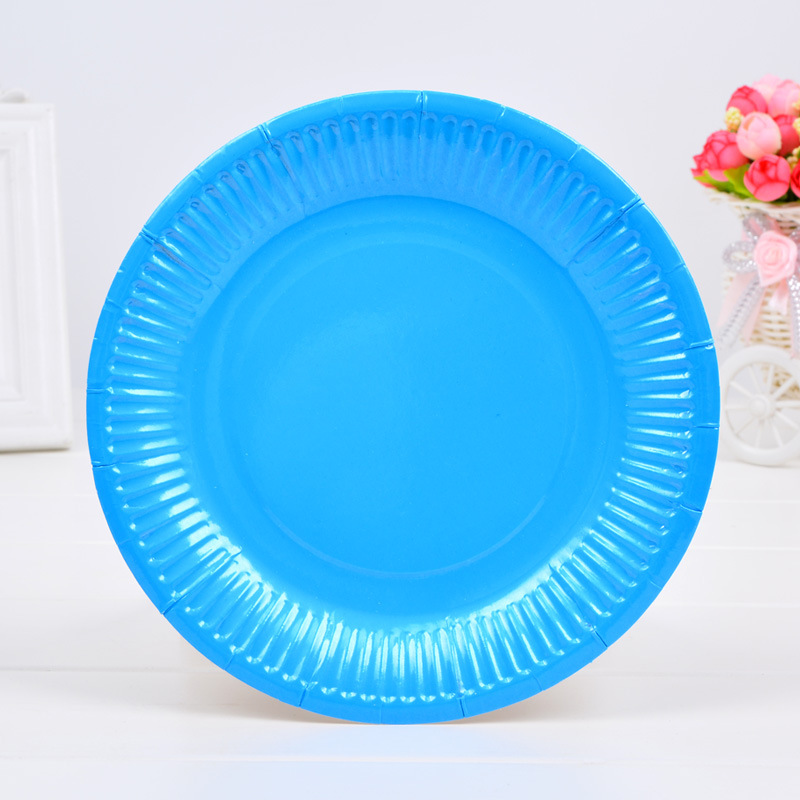 Solid Color Paper Plate Disposable Plates Diy Disposable - Temu