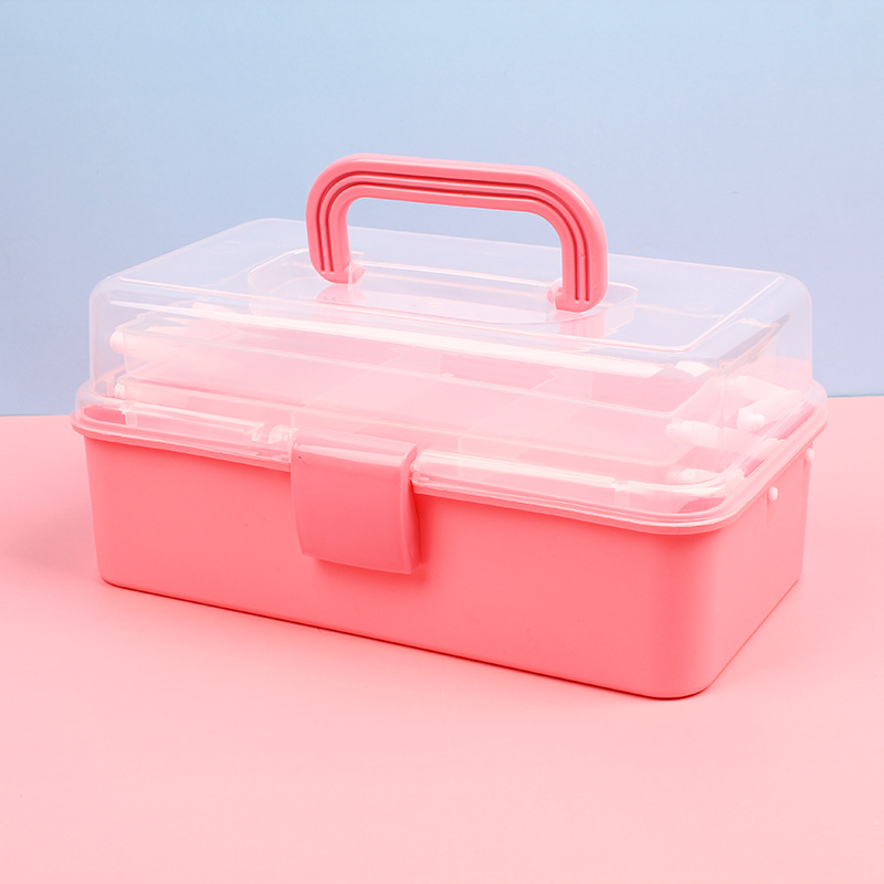 Portable Plastic Storage Box 3 layers Transparent Jewelry - Temu