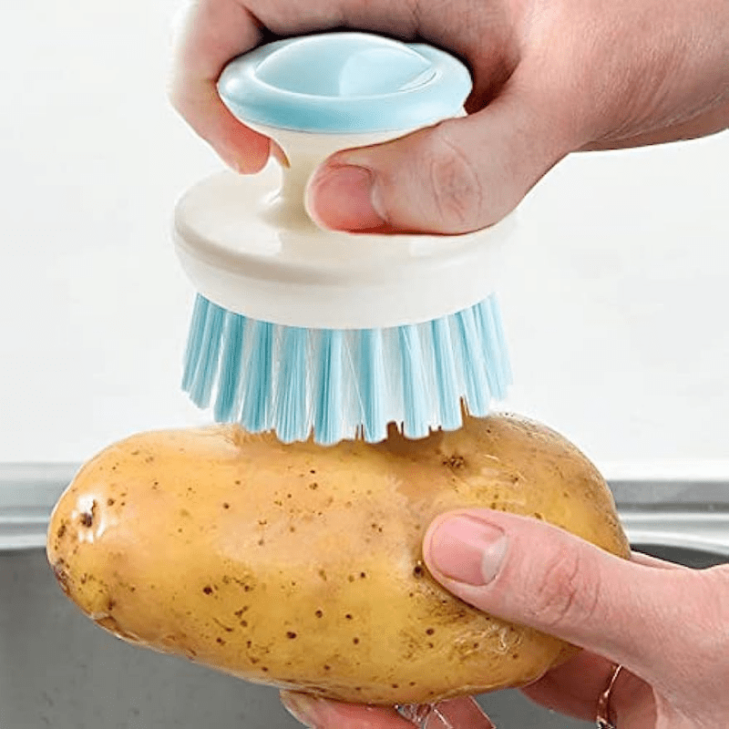 Kitchen Dishwashing Brush Dish Scrub Brush Dish Scrubber Bubble Up Brushes  With Soap Dispenser For Vegetable Utensils Cleaning - Temu