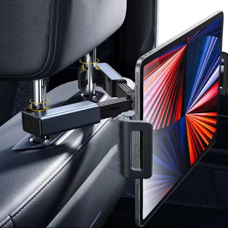 Car Back Seat Headrest Phone Holder Tablet Stand Rear Pillow Bracket