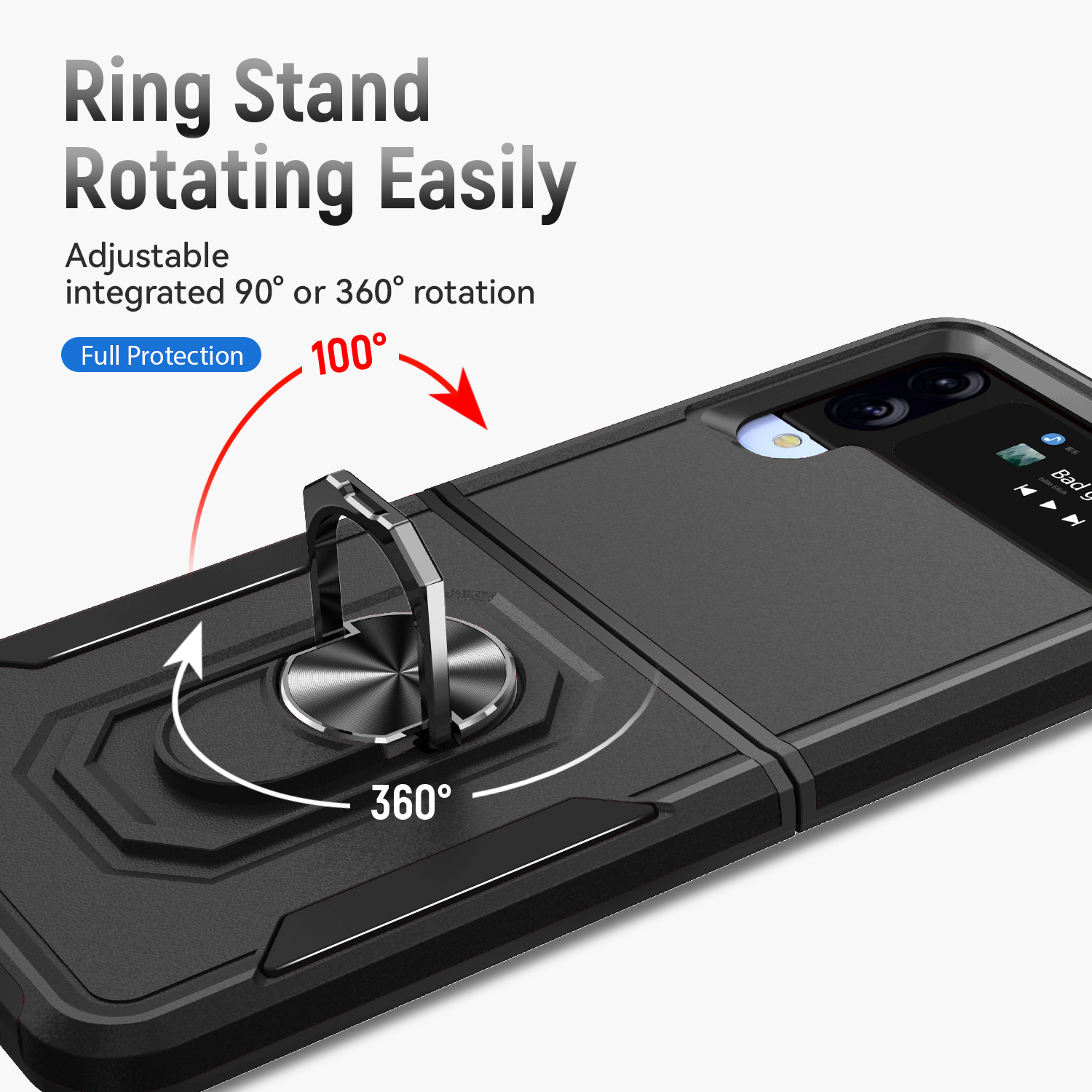 Shockproof Ring Case For Samsung Galaxy Z Flip 4/Flip 3 5G