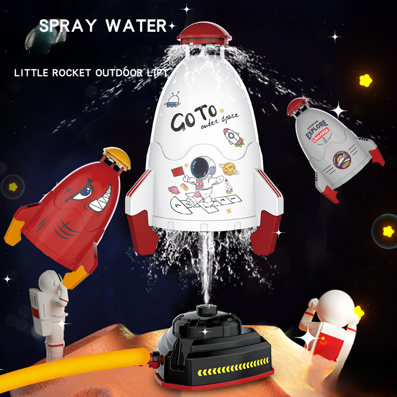 Splash Rocket Toy Rocket Launcher pour les enfants, fusée de pulvérisation  d'eau, arroseurs de roquettes en plein air Jouet pour 3 4 5 6 7 8 9 10 ans  garçons filles cadeau
