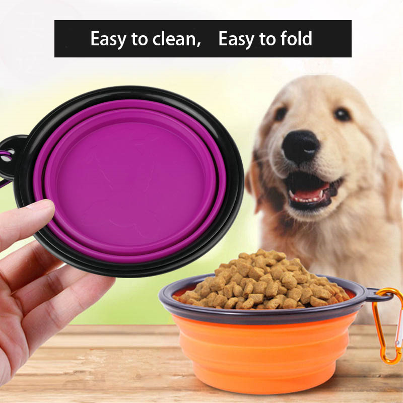 Portable Dog Bowls Pet Travel Bowls Silicone Pet Food And - Temu