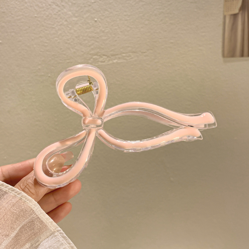 Large Round Minimalist Hair Clip Claw/ Clear and Transparent Hair