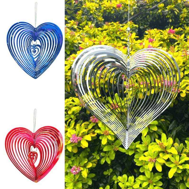 Beating Heart Wind Spinner Stainless Steel Abs Wind Catcher - Temu