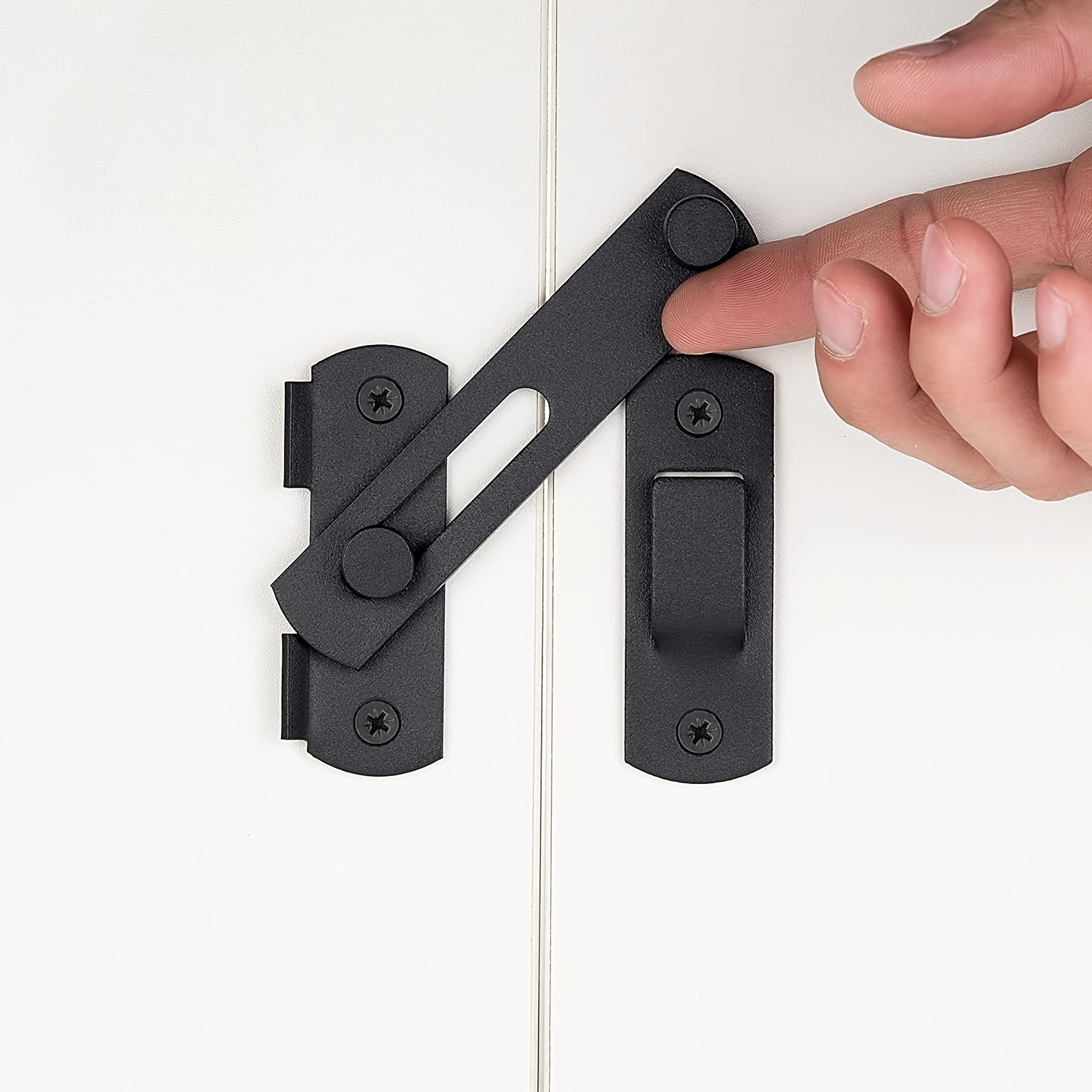 Barn Latch Matte Black Stainless Steel Barn Door Lock Flip - Temu