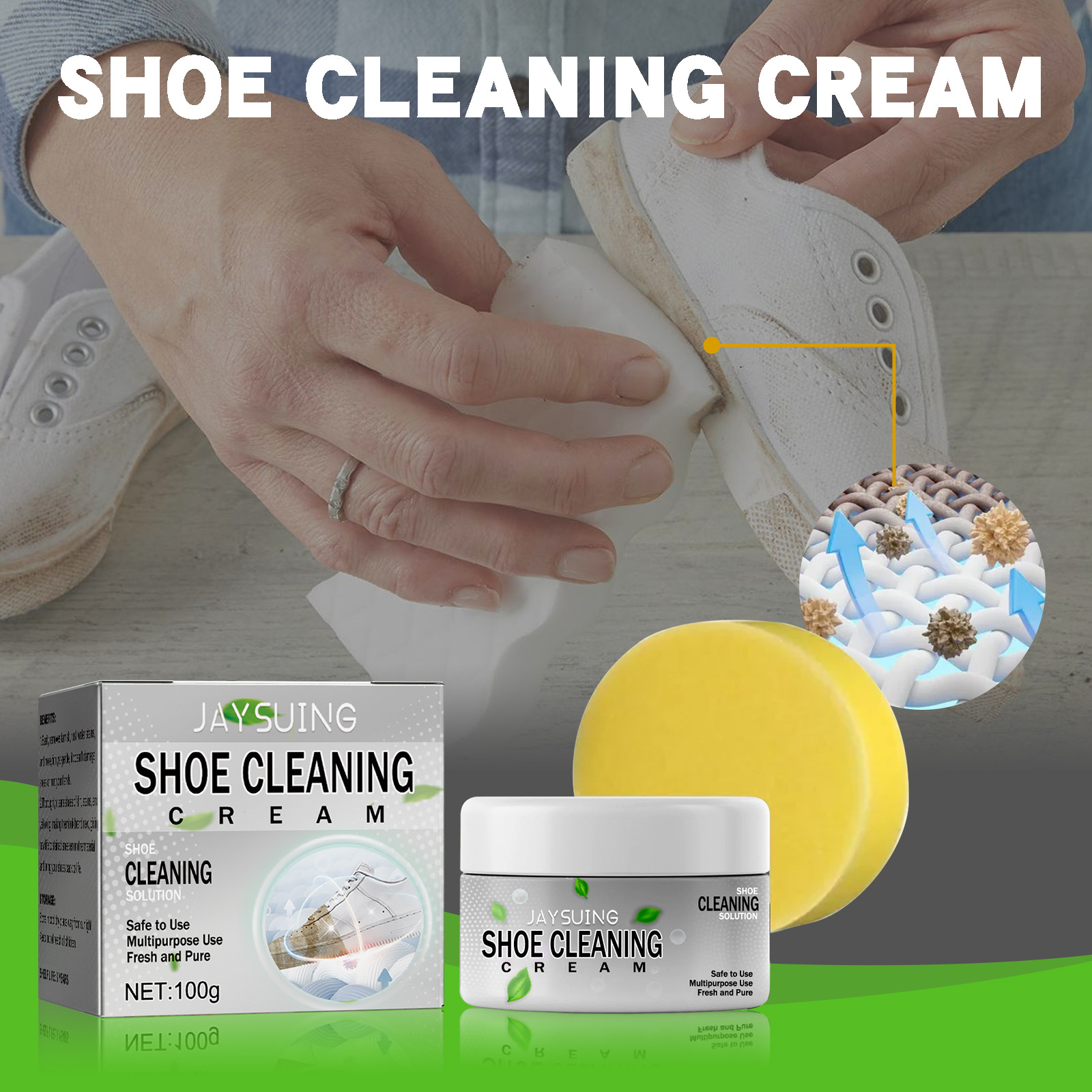 Shoe Cleaning Cream, Shoe Cleaner, Leather Shoes Brightening Cream,  Multipurpose White Shoe Cleaning Cream For Cleaning, Whitening,  Brightening, To Remove Stains, Dirts And Oxidation, Cleaning Supplies,  Household Gadgets, Ready For School 