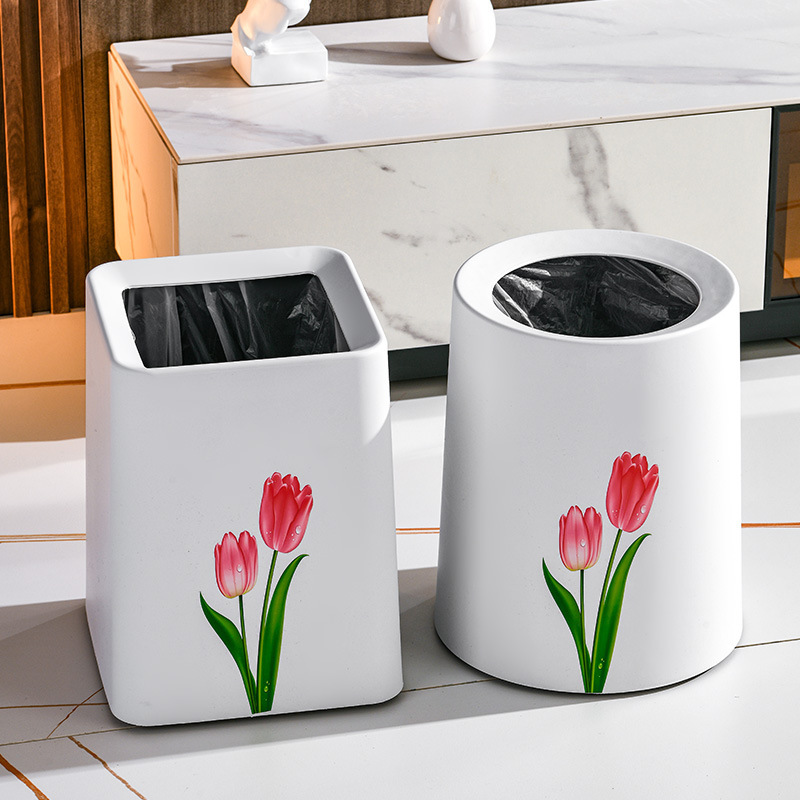 Large Capacity Garbage Can, High Trash Can For Living Room, Bedroom,  Toilet, Bathroom And Office, Home And Office Supplies - Temu