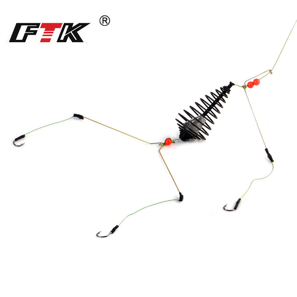 FTK 20g/0.71oz-45g/1.59oz Carp Fishing Bait String Hook Cage, Stainless  Hook Wire Swivel Feeder, Fishing Tackle Accessories