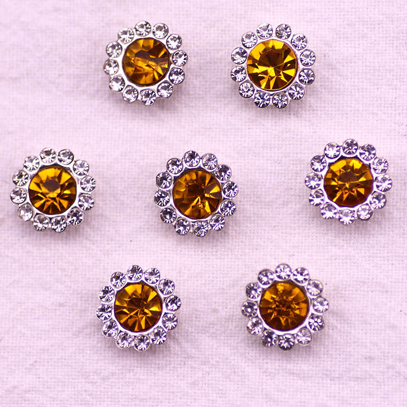 12mm 100pcs Shiny Crystals Glass Stones Round Gold Claw Strass