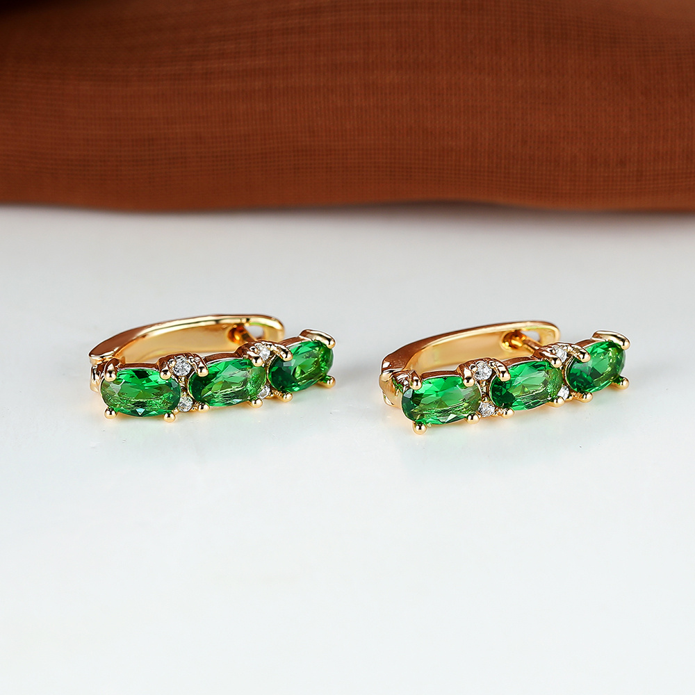 Green Stone Women's Earring Drop Dangle Earrings Gift