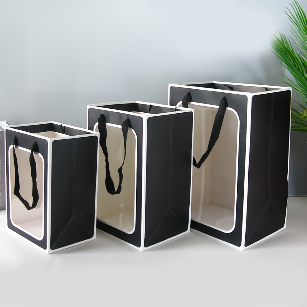 4 Clear Gift Bags 9.8x7.1x5.1 25 Large Gift Boxes