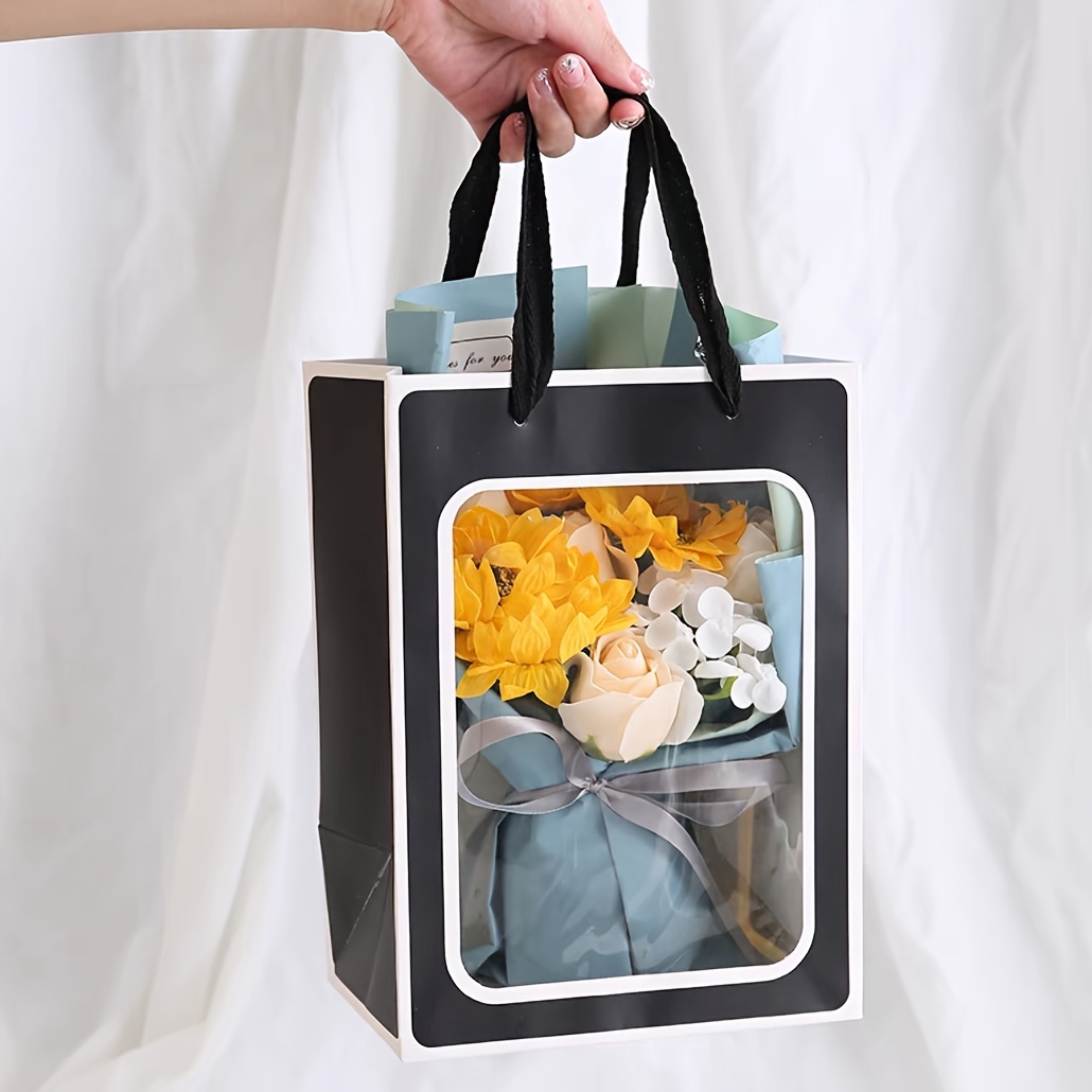 4 Clear Gift Bags 9.8x7.1x5.1 25 Large Gift Boxes