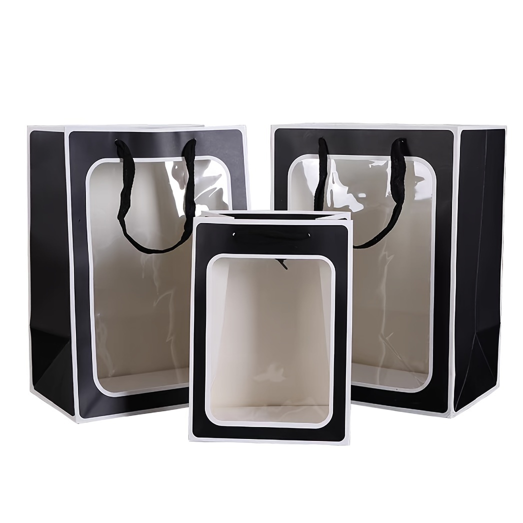 4 Clear Gift Bags 9.8x7.1x5.1 25 Large Gift Boxes
