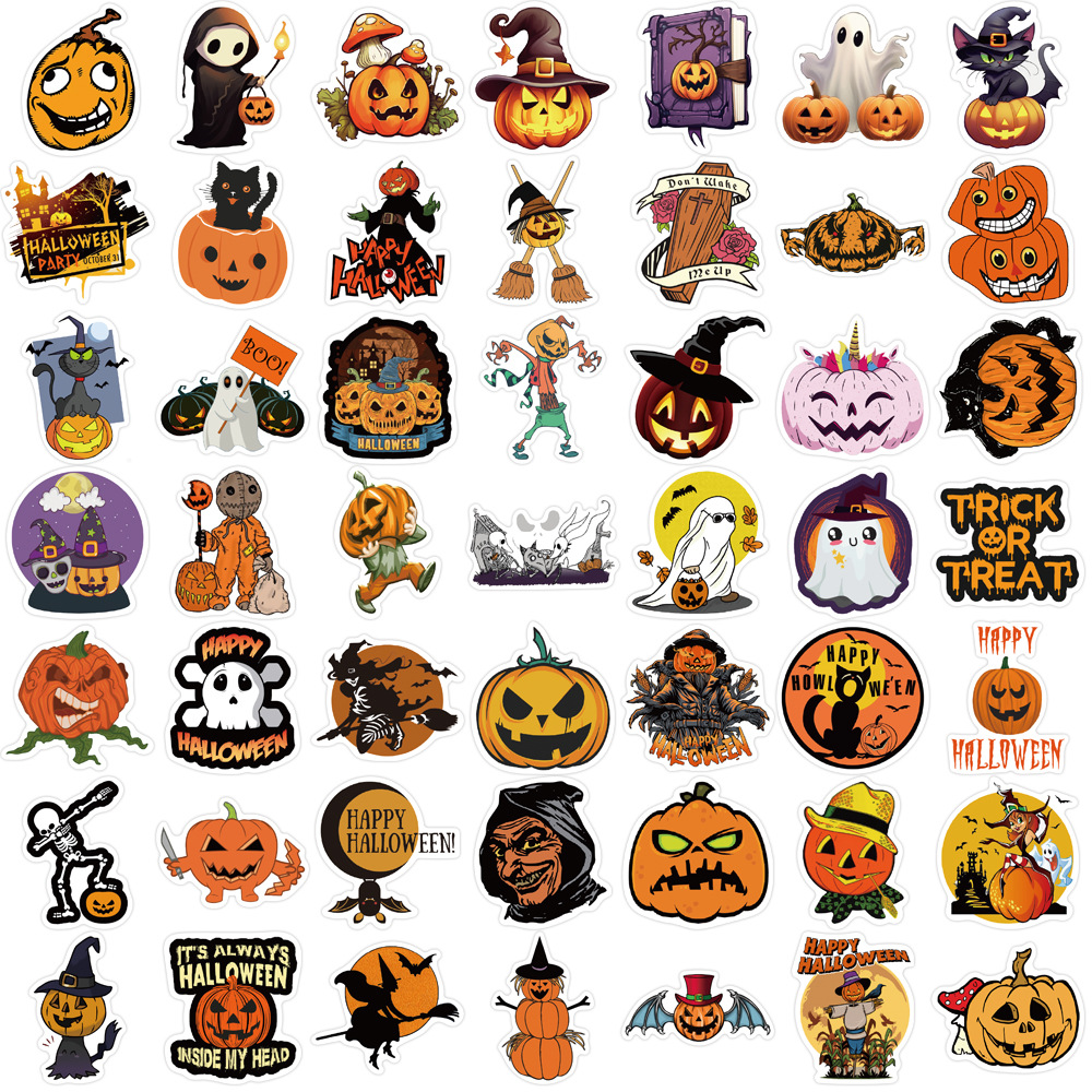 China Factory 100Pcs Halloween Stickers for Kids Teens Adults, Pumpkin  Stickers Decals for Laptop Skateboard, Funny Party Stickers 40~60mm in bulk  online 