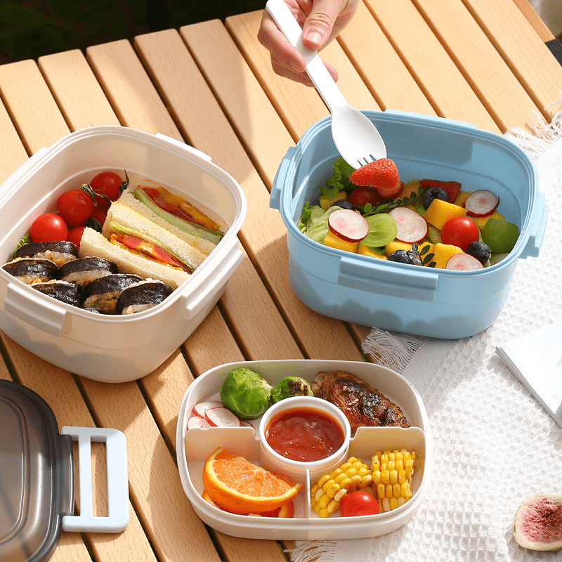 Outdoor Camping Lunch Box Salad Bento Box With Compartments - Temu