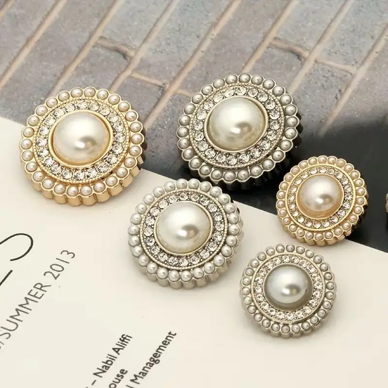 Super Luxury Golden Rhinestone Buttons For Sewing And - Temu