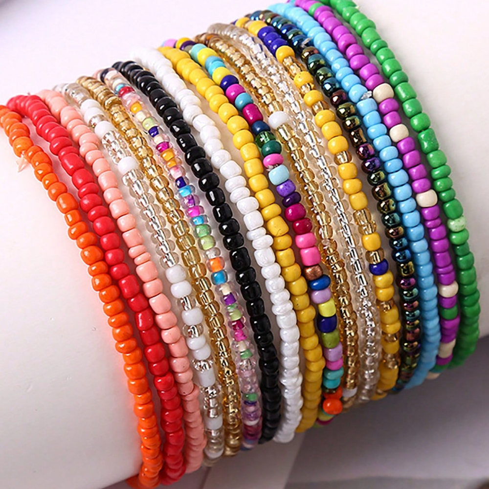 10pcs Fashionable Jelly Color Round Beads Glass Beads Handmade Beaded Bracelet, Gift for Multicolor Bohemian Style Bracelets,Matching Bracelet,Temu