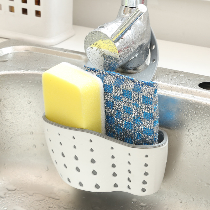 1pc Kitchen Organizer, Adjustable Snap Sink Sponge Holder, Kitchen