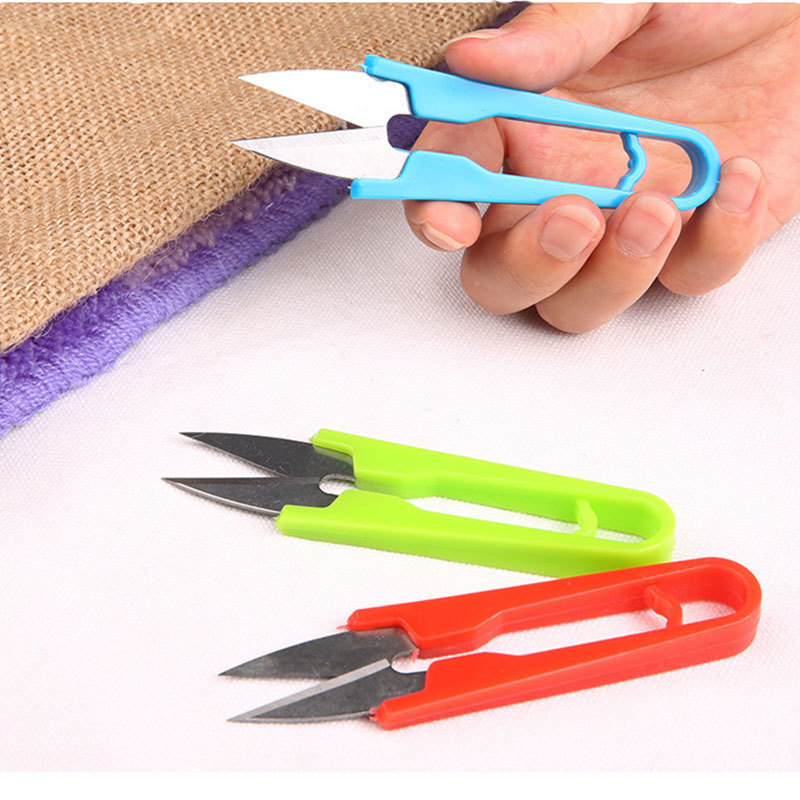 1pc Carbon Steel Sewing Scissors Trimming Nippers U Shape Clippers Yarn  Stainless Steel Embroidery Craft Scissors Tailor, DIY, Easy To Use