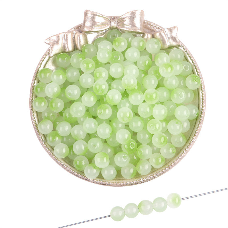 Ombre Round Cracked Glass Beads - 8mm
