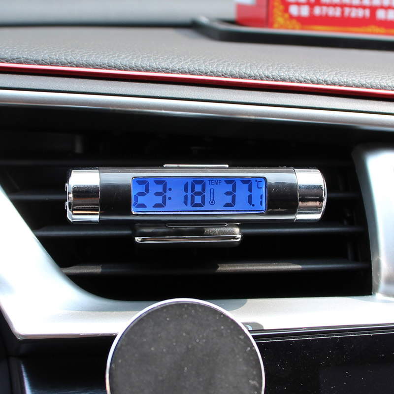 Horloge de tableau de bord de voiture,Horloge intérieure automobile - Mini  décoration analogique portative de l'heure du tableau de bord de voiture
