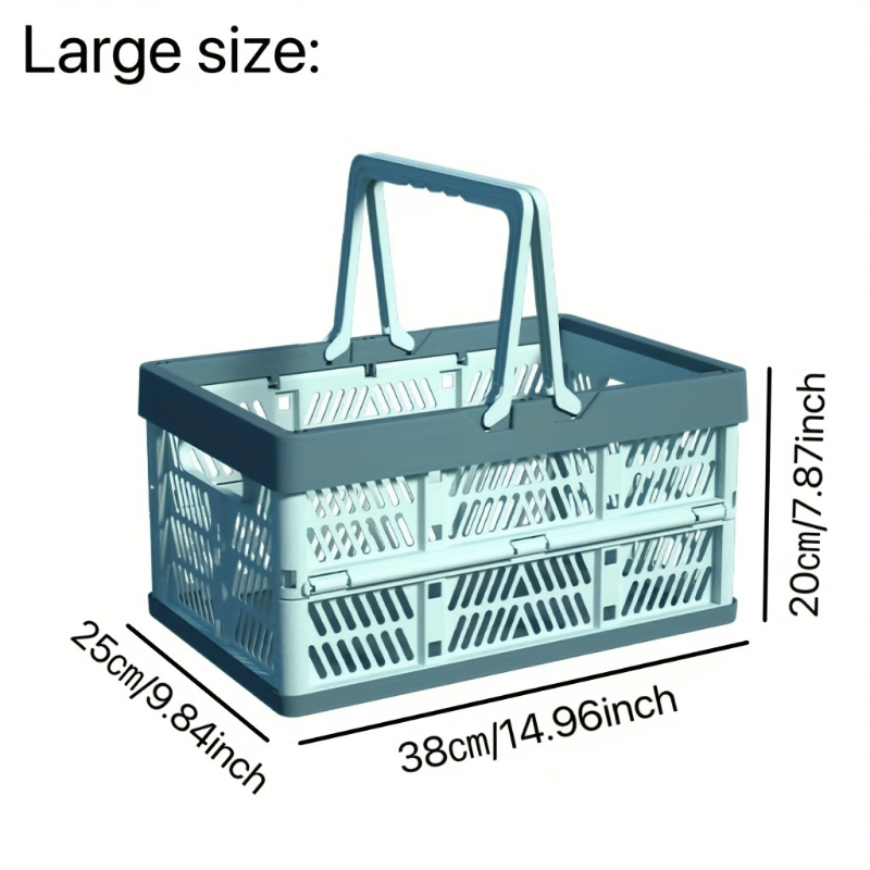 Outdoor Camping Folding Storage Basket Large Capacity Food Snack Storage Basket