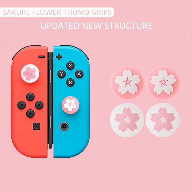 

Sakura Thumb Stick Grip Cap Joystick Cover For Nintendo Switch & Switch Oled/lite Joycon Controller Gamepad Thumbstick Case