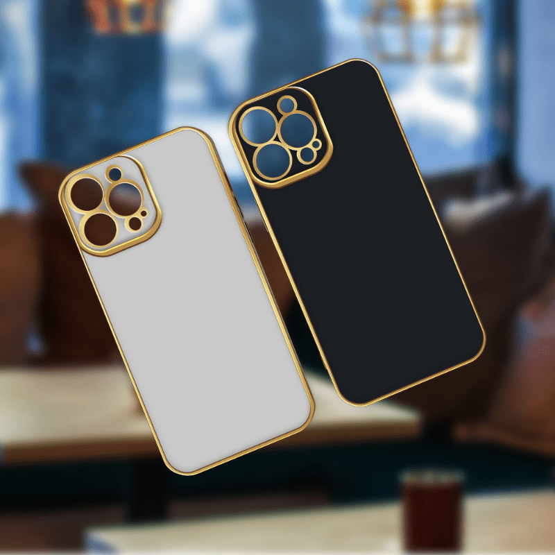 Luxury Gold Bumper Square Soft TPU Case Cover For iPhone 12 11 XR