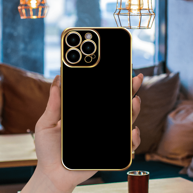 Luxury Gold Bumper Square Soft TPU Case Cover For iPhone 12 11 XR