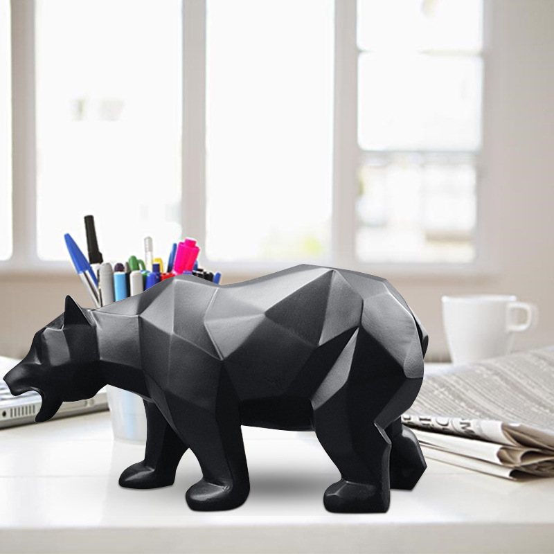 Nordic Bear Sculpture - Resin Statue for Stylish Home Decor
