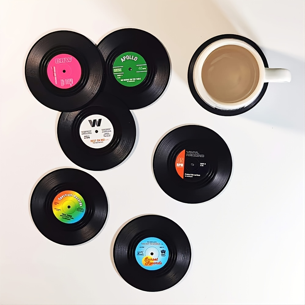 Vintage Vinyl Record Coasters For Drinks - Fun And Functional Bar  Accessories For Home, Party, And Music Lovers - Perfect Housewarming Gifts  - Temu United Arab Emirates