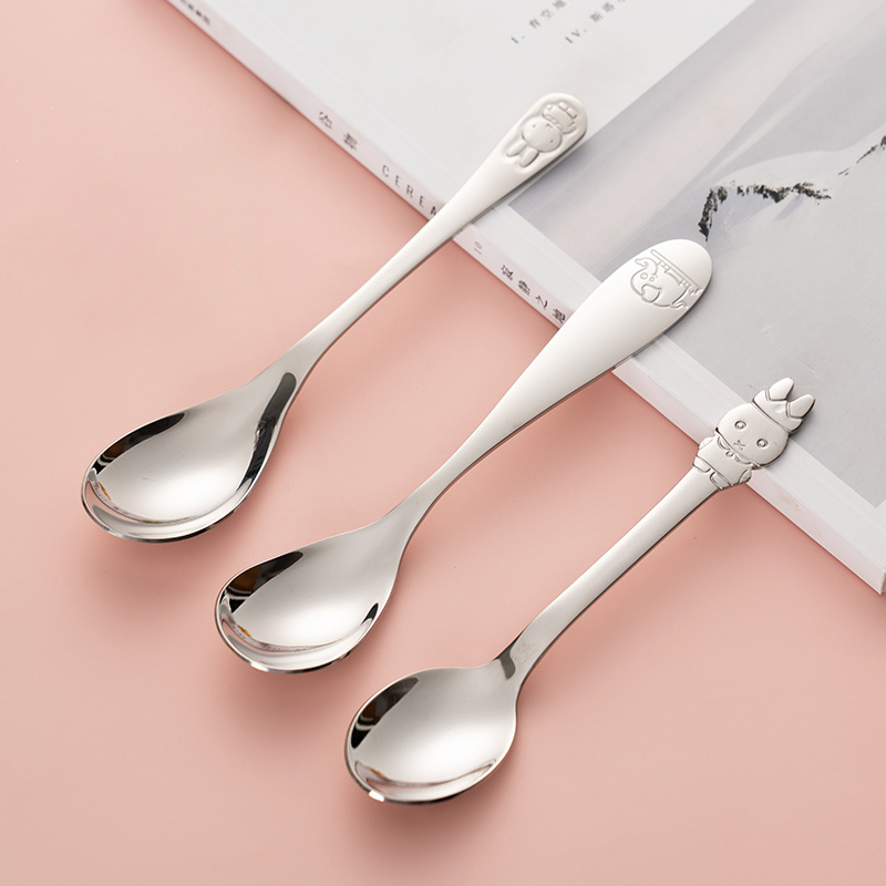 Food Grade 18/10 Stainless Steel Spoon, Children's Eating Spoon, Soup  Spoon, Meal Spoon, Long Handle Spoon, Household HY9195 for restaurant  kitchen
