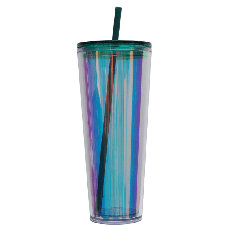 **Jeweled Cup with Straw - 24oz