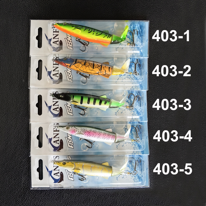 6pcs Whopper Plopper Floating Bass Lures Fishing Topwater Lure Rotating Tail
