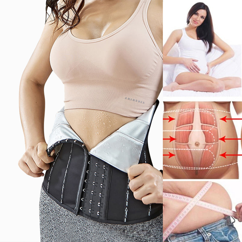 Sauna Sweat Belt Sweat to Lose Weight Woman Postpartum Waist Trainer  Slimming Sheath Woman Flat Belly
