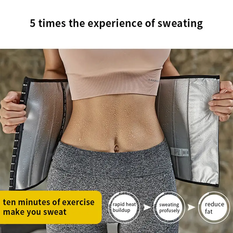 1pc Sauna Sweat Belt Sweat To Lose Weight Woman Postpartum Waist Trainer  Slimming Sheath Woman Flat Belly Fat Burning Girdle Corset