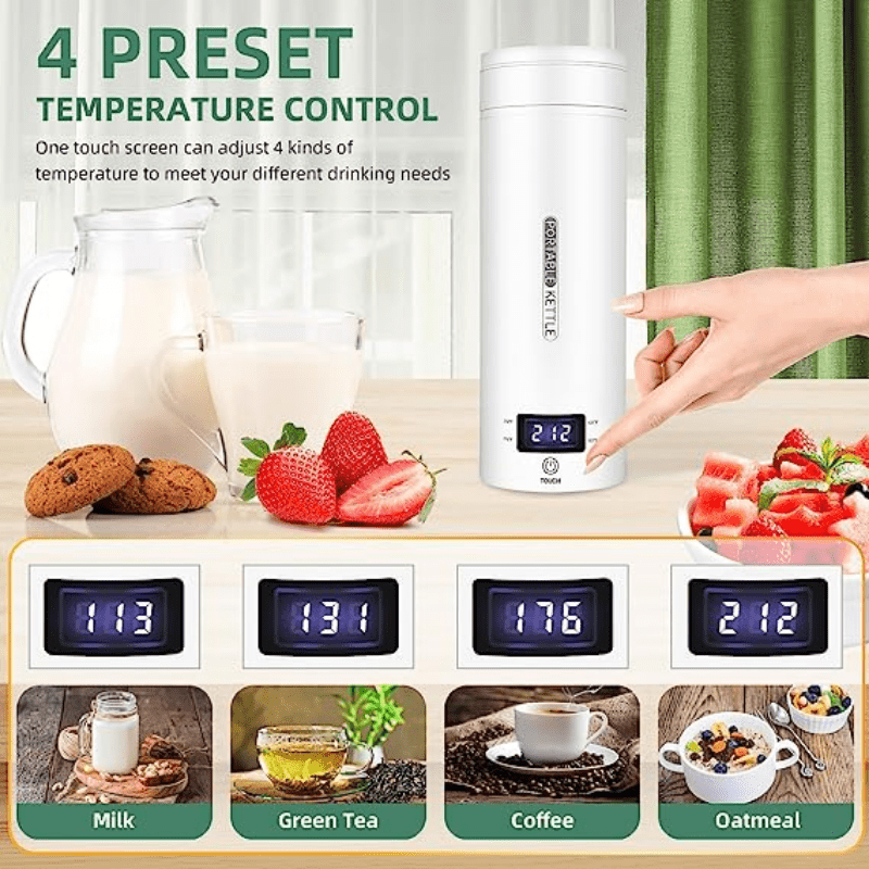 500ml Electric Kettle LCD Screen 110V 300W Water Boiler 4 Variable